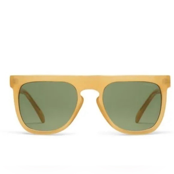 Komono Other - KOMONO Bennet Amber Sunglasses Flat Brow Wayfarer Chunky Frame UV400 NEW